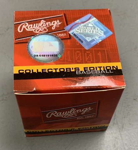 2008 Rawlings World Series Ball Original Box Phila Phillies Tampa Bay Rays Cover