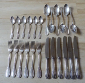 OKA - Menue - Besteck für 6 Personen - 24 Teile - Silber 90 - Picture 1 of 3