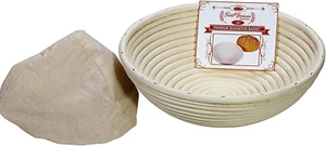 Premium round Bread Banneton Basket with Liner - Perfect Brotform Proofing Baske - Picture 1 of 12