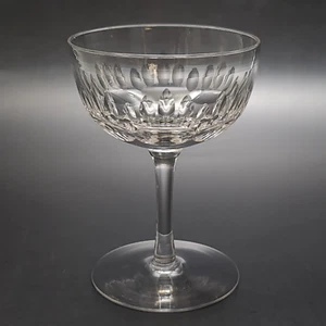 Victorian Champagne Saucer / Coupe Cocktail Glass Oval Cuts 100ml Antique - Picture 1 of 9