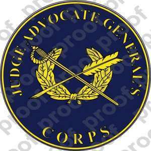 ADESIVO Targa Ramo Giudice Esercito USA Avvocato Generale (JAG) - Foto 1 di 1