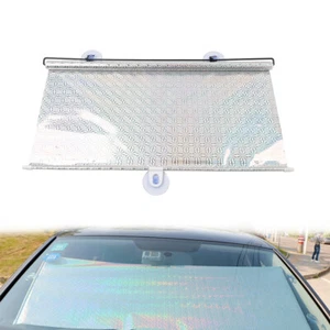 Parabrisas retráctil de coche parasol ventana delantera cubierta plateada - Imagen 1 de 13