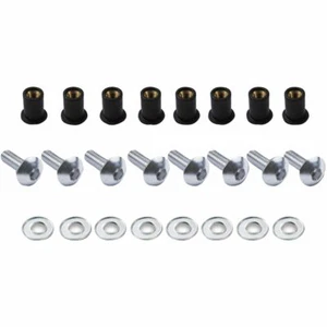 KIT 8 VITI CUPOLINO ANODIZZATE ARGENTO BCR HYOSUNG 250 GT Comet R FI 2010-2010 - Imagen 1 de 1