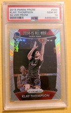 SILVER PRIZM KLAY THOMPSON 2015 Panini Prizm #388 Warriors PSA 10 MINT  Pop 4