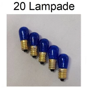 20 lampade di ricambio BLU incandescenza 14V per catenaria natalizia 20 luci - Foto 1 di 7