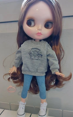 Conjunto de Conjunto de Juguetes - Moda Sudadera Leggings Tenis Blancos para Muñeca Blythe de 12" Foto 1 de 4