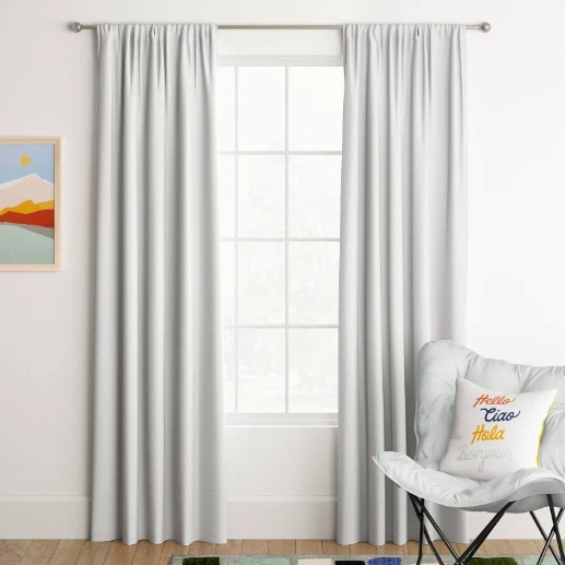 Room Essentials White Room-darkening Curtain Panel 42x84 Energy Saving