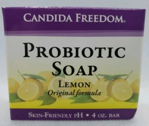 Barra de jabón probiótico Candida Freedom aroma a limón pH amigable para la piel 4 oz - Imagen 1 de 2