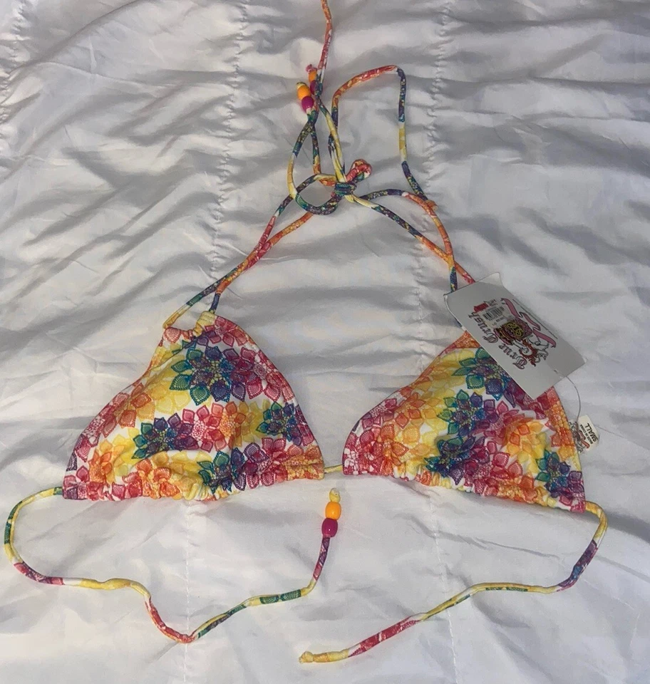 NWT True Crush Soul Rebel Halter Swimsuit Bikini Top S Brights  (B1) - Image 1 of 1