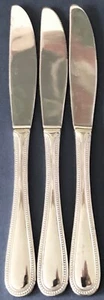 ESTIA Stainless PEARL Bead Beaded Glossy Solid Dinner Knife x3 Knives Set of 3 - Picture 1 of 3