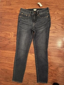 J Crew Jeans Damen Größe 26 Mid Rise Skinny Medium Wash Stretch Distressed Denim - Bild 1 von 2