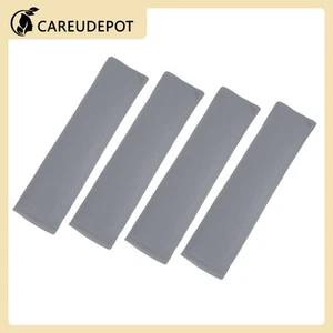 Gray Seat Belt Cover Shoulder Pad Car Strap Universal Item of 4 - Picture 1 of 7