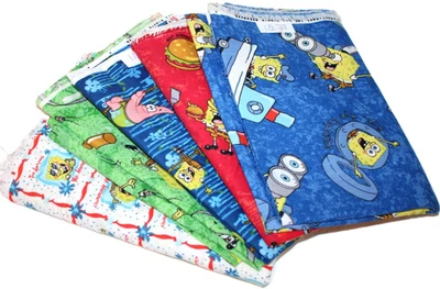 Vintage SpongeBob Fabric 5 Patterns x 1.5 Yds. Each = 7.5 Yards Nickelodeon 2002 - Image 1 of 4