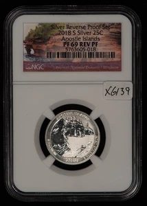 2018-S 25c ATB Apostle Islands Silver Quarter Proof - NGC PF 69 REV PF - X6139 - Picture 1 of 4