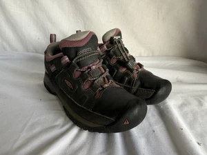 Keen Targhee Jugend Trail Schuhe Gr. 1 schwarz braun Leder wasserdicht Stiefel - Bild 1 von 7