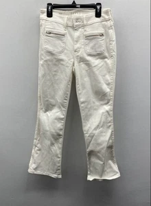 White House Black Market Women Ivory Jeans Sz 0 - Picture 1 of 4