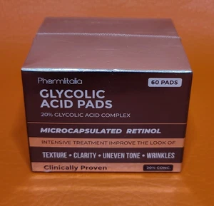 Glycolic Acid And Microcapsulated Retinol Pads Anti Aging 60 Pads Date 08-2027 - Picture 1 of 5