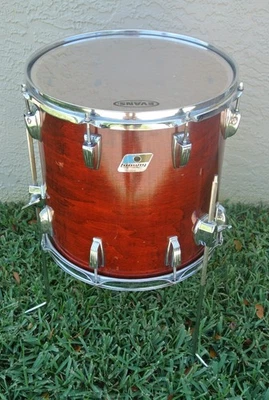RARE 1982 LUDWIG USA 14" CLASSIC RED MAHOGANY FLOOR TOM for YOUR DRUM SET K909 - Image 1 of 4