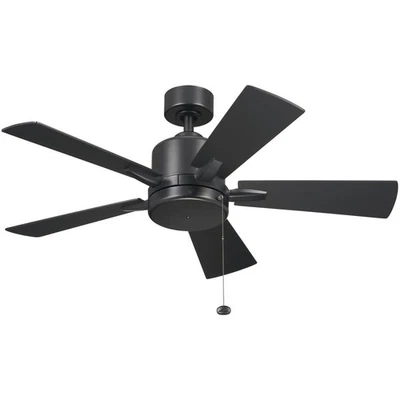 Kichler Lighting 330241SBK Lucian Indoor Ceiling Fan Satin Black - Image 1 of 4