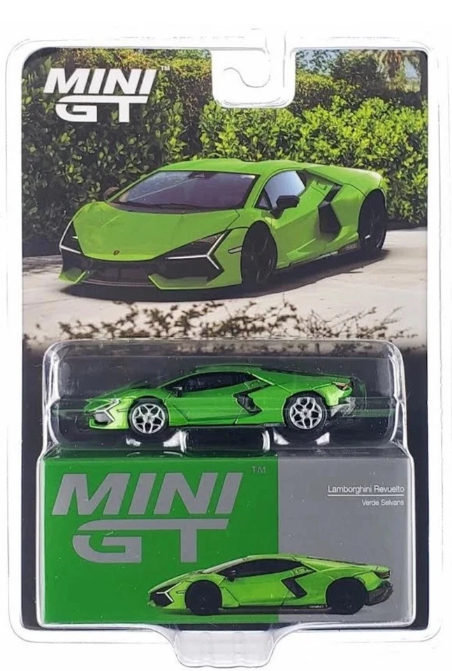 chase Mini GT 1:64 Lamborghini Revuelto Verde Selvans Green Model Car MGT00789 - Image 1 of 1
