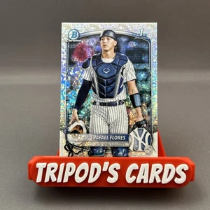 2025 Bowman Chrome 1st Rafael Flores #BCP-34 Mini-Diamond Refractor Yankees - Picture 1 of 2