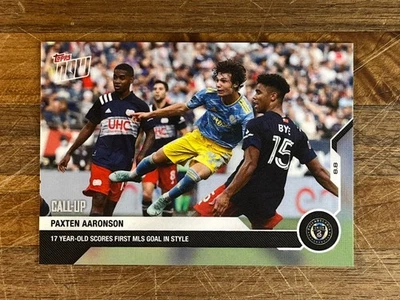 2021 Topps Now MLS #105 Paxten Aaronson Rookie RC  PR/1644 - Image 1 of 2