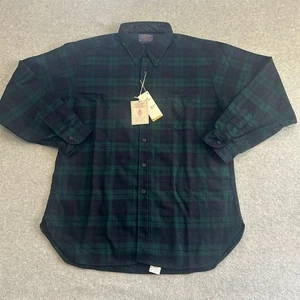 Vintage Pendleton Flannel Shirt Men's XL Black Watch Button-Up 70s Flaws - Picture 1 of 12
