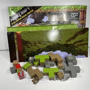 Minecraft Stop Motion Movie Creator 2 Stages & 4 Background Cards INCOMPLETE - Picture 1 of 22