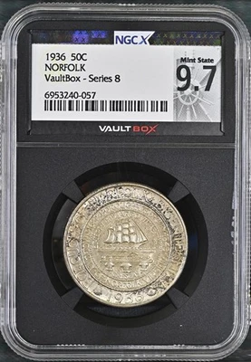 1936 Norfolk Silver Commemorative Half Dollar – NGC MS 67 – VaultBox 9.7 - Image 1 of 2