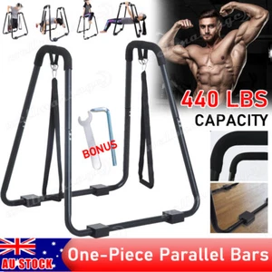 One Piece Parallel Bar Push Up Chin-up Bar with Dip Station Strength Home Gym AU - Picture 1 of 12
