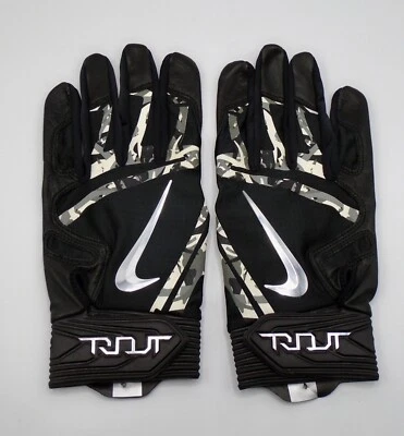 Guantes de bateo Nike Mike Trout Elite para hombre XS negros/gris lobo/cromo Foto 1 de 4