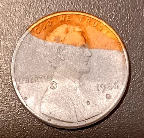 1986-D Lincoln Memorial Cent Penny Error Incomplete Plating US Coins Cover