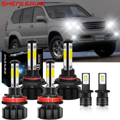 Combo de faros LED altos/bajos + faros antiniebla 6000K para Lexus GX470 2003-2009 Foto 1 de 4