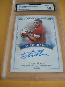PHIL MACK RUGBY 2016 UD GOODWIN CHAMPIONS AUTOGRAMM AUTO # PM BEWERTET MIT 10 - Bild 1 von 1