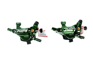 Juin Tech R1 Road Cyclocross Gravel Bicycle Bike Hydraulic Disc Brake Set Green - Picture 1 of 12