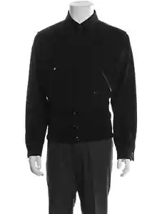 Yohji Yamamoto AW93 Wool Gabardine Cropped Bomber Black Vintage Rare Unisex - Picture 1 of 5