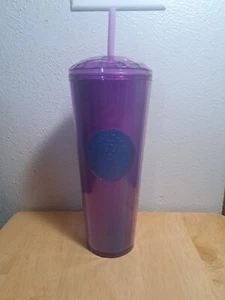2022 Starbucks Venti Purple Kaleidoscope Dome Tumbler Cold Cup 24oz - Picture 1 of 10