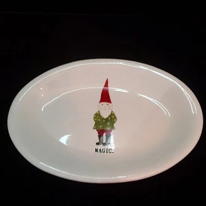 "Gnome Elf", "Magic" Oval  Plate/Side Dish, Vegetable, Fruits, Cheese, Snacks. - Picture 1 of 3