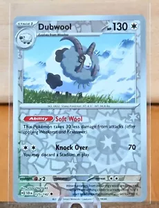 Juego de cartas coleccionables Pokémon: Dubwool - 125/142 - Holograma inverso - Corona estelar - Casi nuevo - Imagen 1 de 2