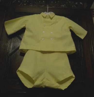 Vintage Nannette Baby Boy's Outfit 3 Piece Set Yellow 3M ?? - Image 1 of 4
