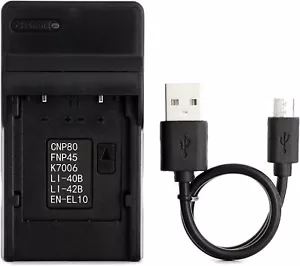 NP-80 USB Charger for Casio Exilim EX-G1, Exilim EX-N1, Exilim EX-N2, Exilim EX- - Picture 1 of 9
