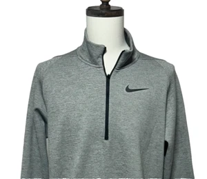 Nike Therma Dri Fit Sudadera Para Hombres Grande Gris 1/4 Cremallera Pullover Forrado de Vellón - Imagen 1 de 11