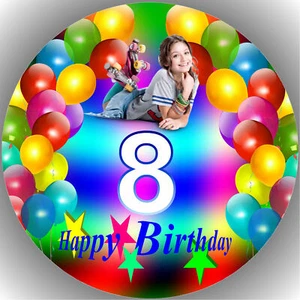 Tortenaufleger Geburtstag Tortenbild Fondant - Oblate Soy Luna Zahl  D8 - Bild 1 von 1