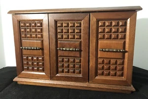 1912-1949 Wooden Gold Lined Jewelry Box Valet Taiwan Republic Of China - Picture 1 of 11