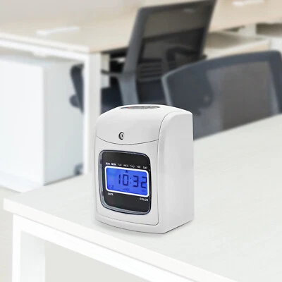 K-7 LCD Reloj de Tiempo Máquina de Asistencia para Empleados Tarjeta de Tiempo Punzón con 50 Tarjetas Foto 1 de 4