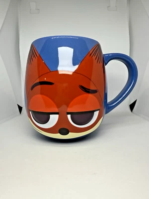 Disney Parks Zootopia Nick Wilde Trust Me I'm a Fox Mug Cup Blue NEW - Image 1 of 4