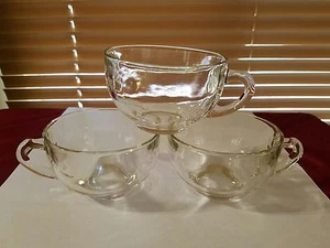 Lote de 3 tazas perforadoras vintage - vidrio liso  - Imagen 1 de 3