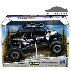 NEW RAY OFF ROAD POLARIS RZR XP 4 TURBO EPS 1/18 WHITE with GRAPHICS 57976 A - Picture 1 of 1