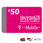 First Month $50 T-Mobile One Unlimited 5G/LTE Plan Preloaded Prepaid SIM Card