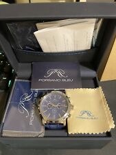 Porsamo Bleu NYC luxury men's watch, genuine leather band